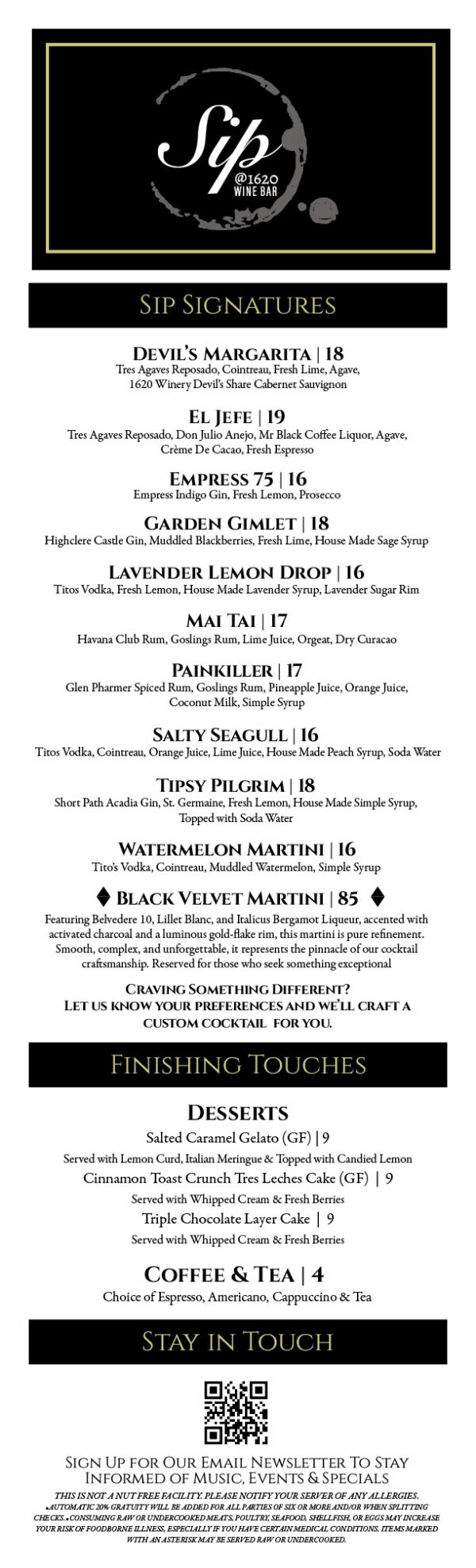 Local Sips Menu sip menu - Sip at 1620
